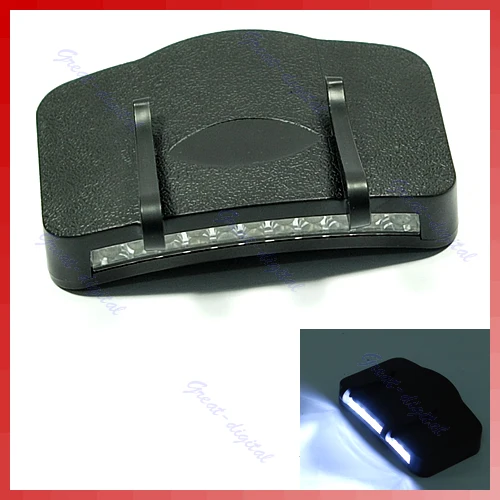 

Black 11 LED Flashlight Camping Clip-On Cap/Hat Light S08 Wholesale&DropShip