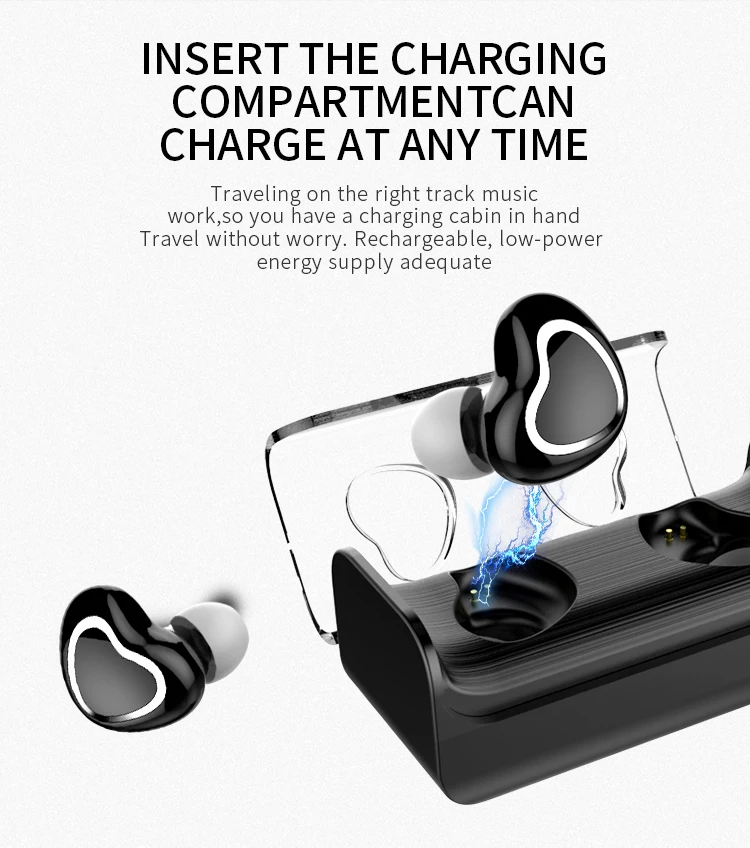 

Ture Wireless Earphones tws Bluetooth Earpiece mini Stereo Earbuds in-Ear Headset twins Ear with Charging Case