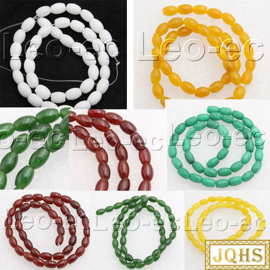 

Natural 7X10mm Selectable Oval green jade Stone Loose Beads for Jewelry Making Strand 15" v1601