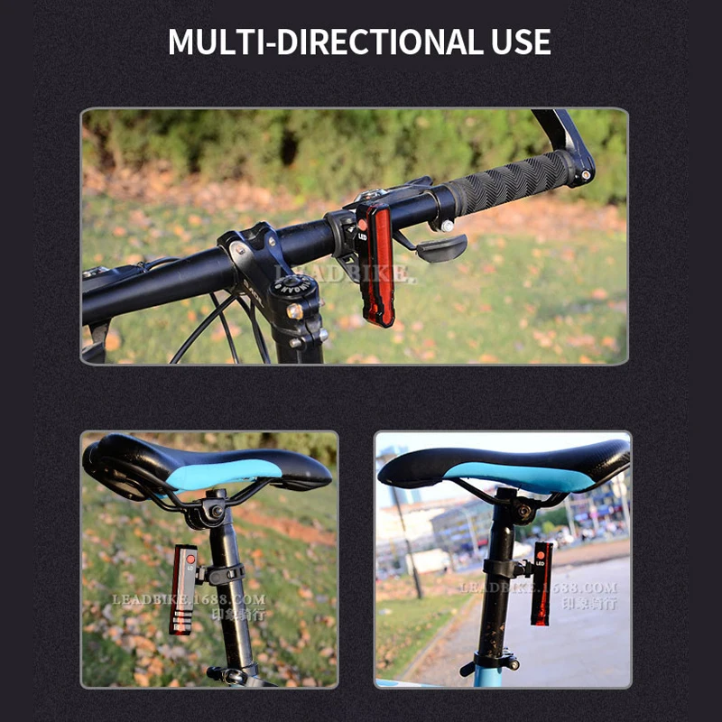 

Laser Bike Light Front and Rear Safety Warning Light USB Rechargeable Tail Light Rear Light Waterproof Bicycle Light Accessories