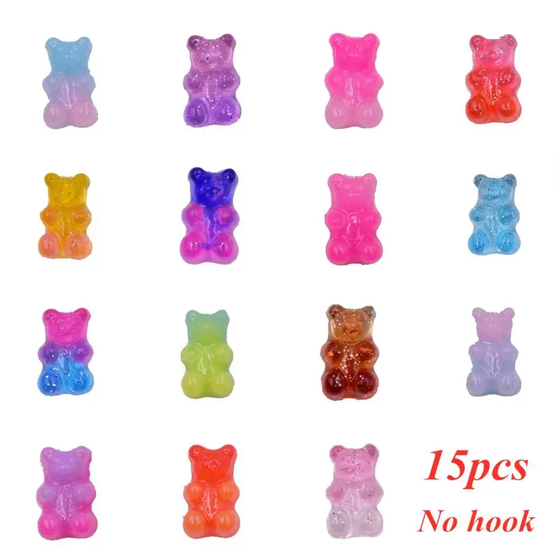 Градиент Мини Желе медведь конфеты слизи брелки браслеты ювелирные изделия