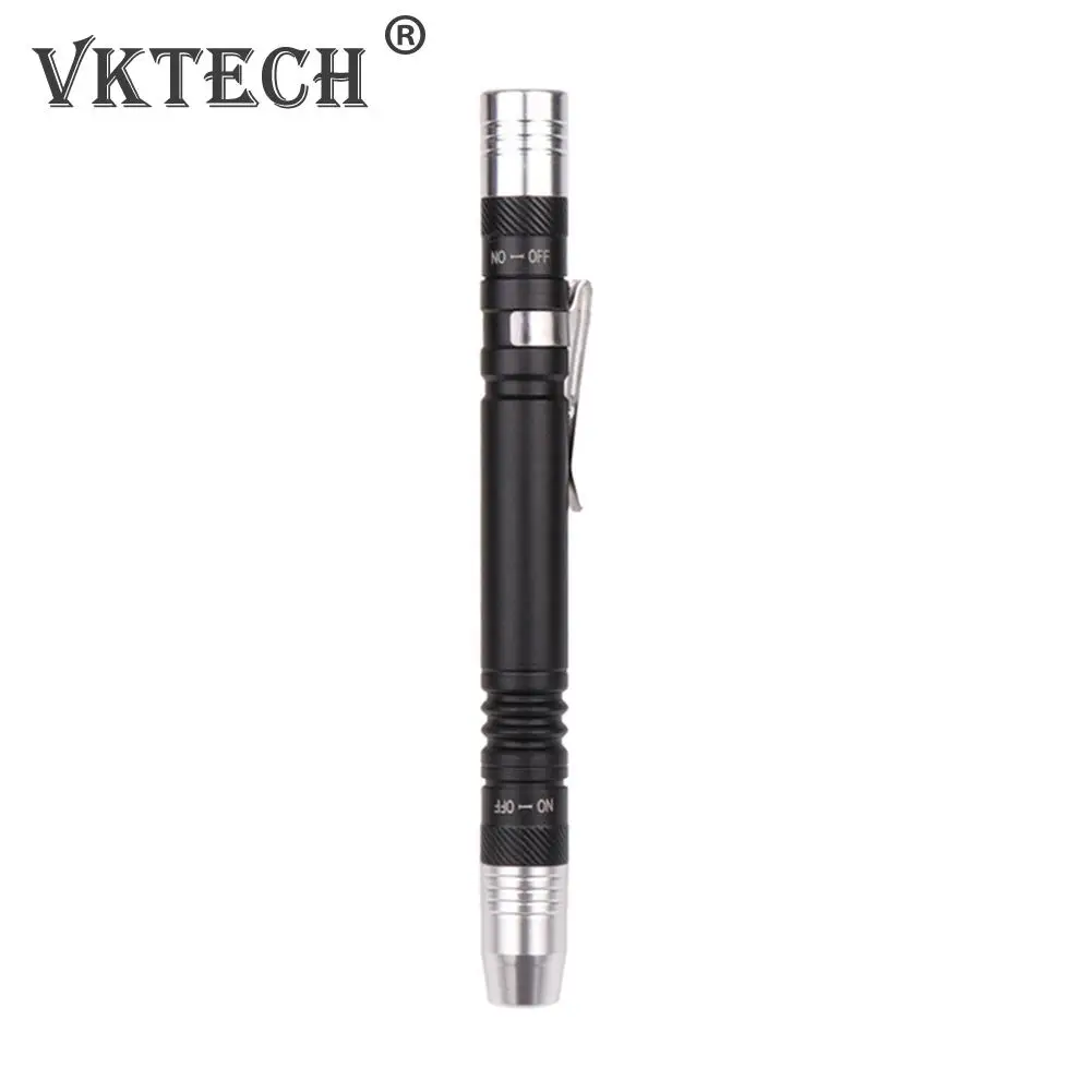 

Portable XPE Mini LED Flashlight UV Torch Purple White LED Work Light Pen Clip Lamp for Outdoor Camping