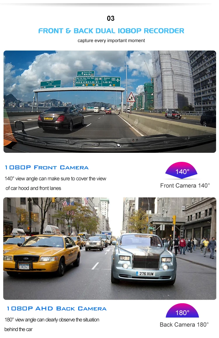 Автомобильный видеорегистратор с IPS экраном 6 86 дюйма ADAS GPS навигацией Android map Full HD