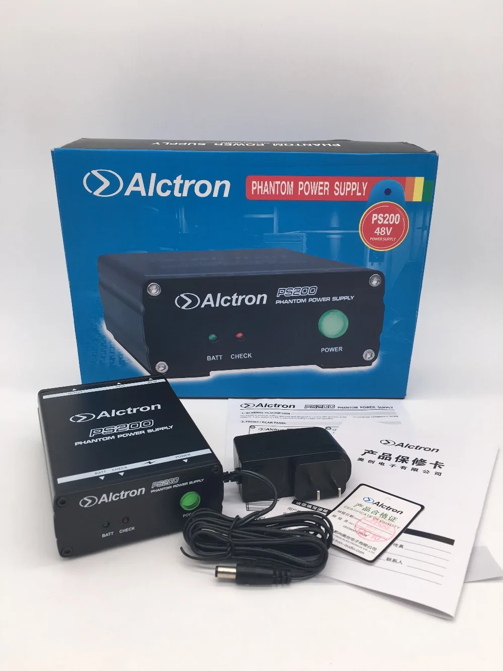 Alctron CS55 с PS200 48 В фантомное питание большой мембранный Конденсатор Запись микрофон для студии, сценическое представление