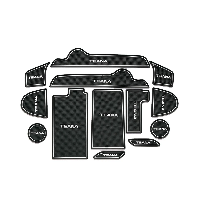 RKAC для Nissan Teana Altima L33 2013- слот-коврик для двери автомобиля Противоскользящие коврики резиновые коврики подставки под стакан коврик ворота Слот колодки