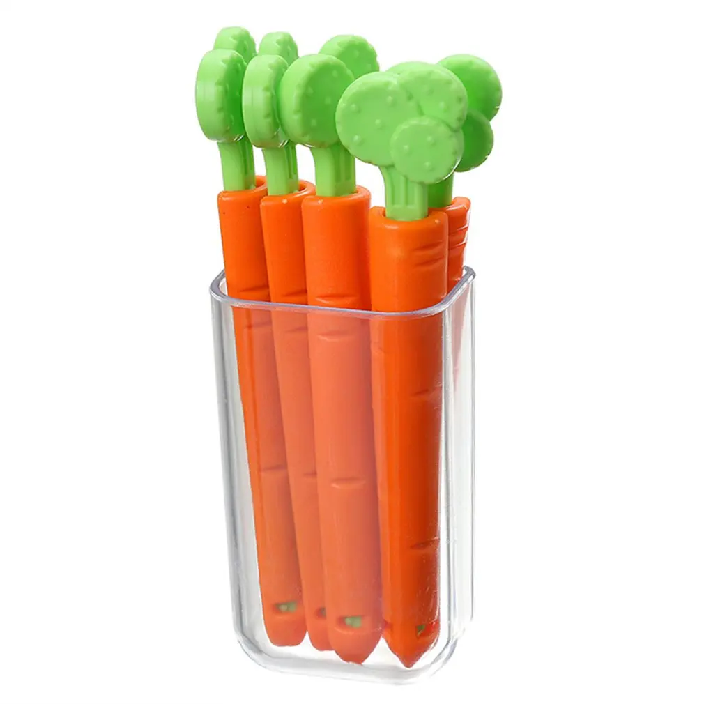 

5 Pieces Creative Carrot Sealing Clip Food Snack Bag Sealing Clip For Snack Bags Storage Container Clips Home storage supplies
