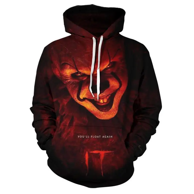 

Men's Women's 3D Clown Print Hoodie Casual Fashion Sweatshirt High Quality Top