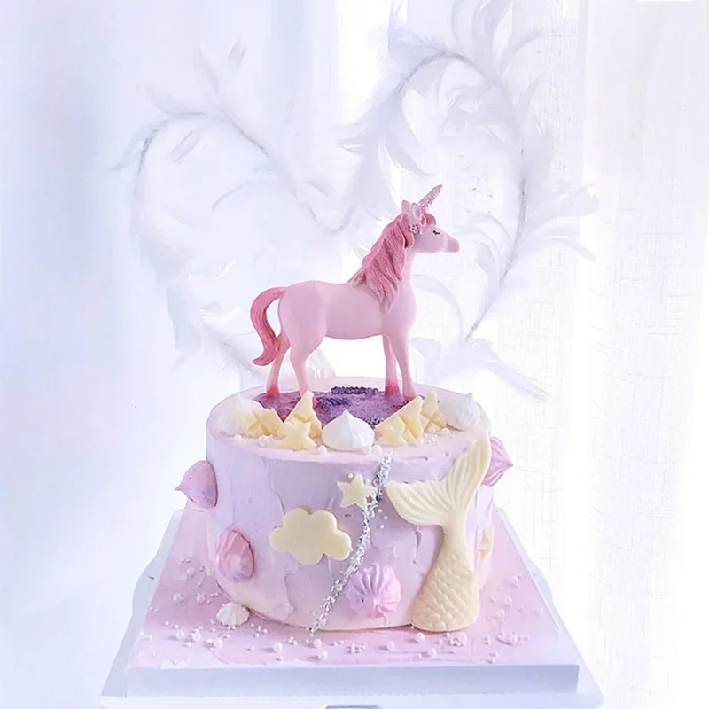 

Large Unicorn Cake Topper Cake Topper Unicorn Birthday Baby Shower Wedding Party Anniversary Toy Gift For Girl Kid Women Party