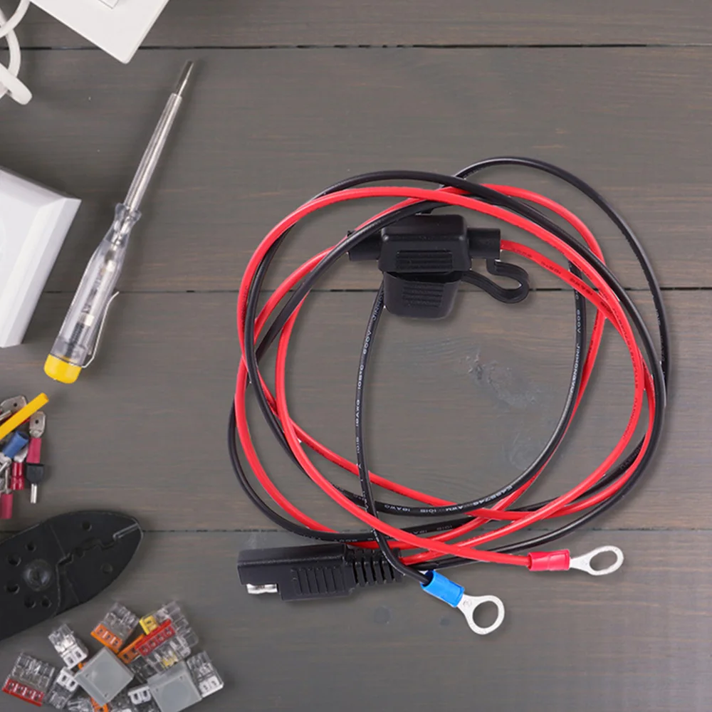 

1pc Dual SAE Interfaces Extension Cord Useful Motorcycle Battery Charger Cord