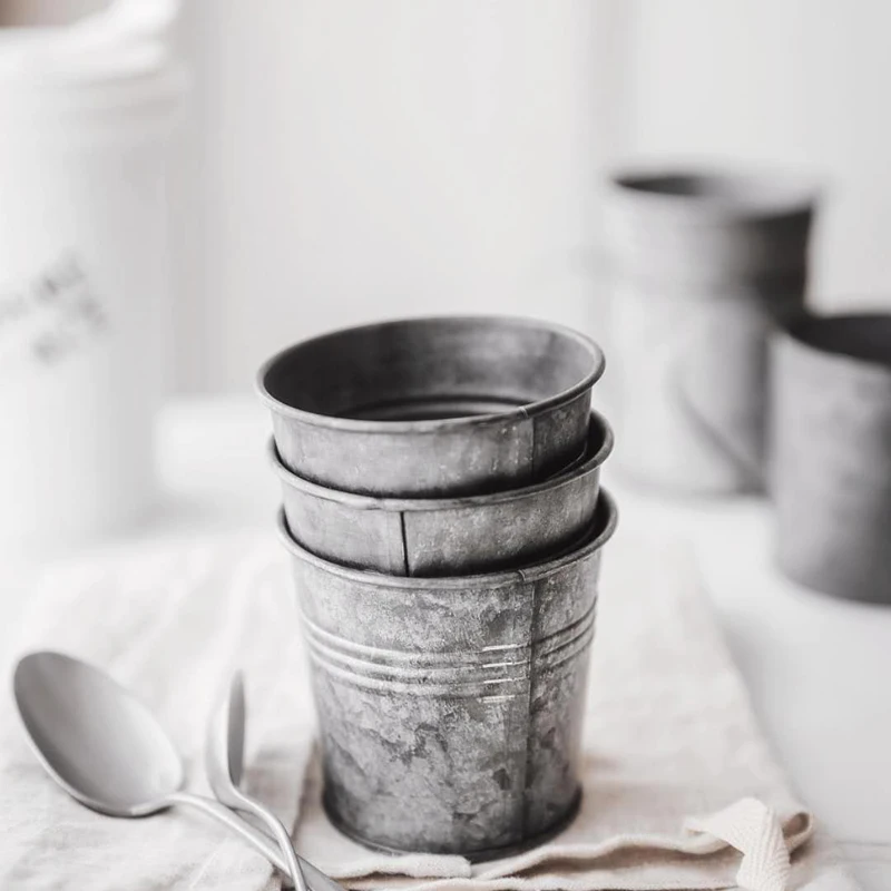 

Реквизит для фотосъемки, посуда для напитков в стиле ретро, старинная кованая железная ручка, чашка для еды, фруктов, десертов, домашняя кухо...