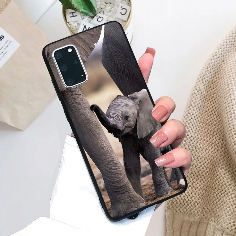 

For Samsung Galaxy Baby Elephant Soft TPU Black Border Samsung Galaxy Case