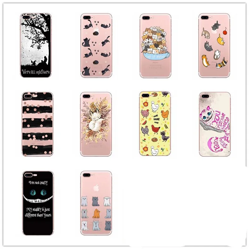 Kawaii чехол для телефона с мультяшным котом iPhone 7 Puls 6 6S 8 модные чехлы из ТПУ