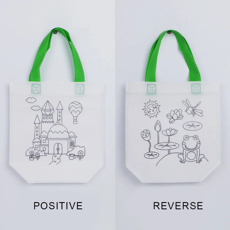 Saizhi DIY Рисование игрушки цветные граффити мешок ручной работы детей экологически чистый материал SZ3102 - Цвет: double side 8