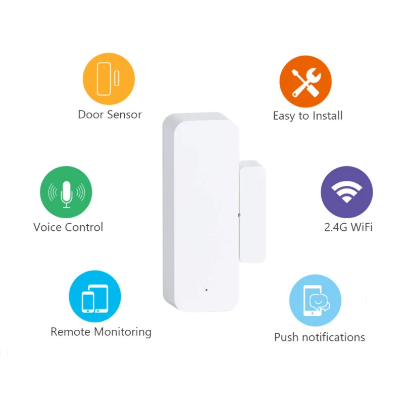 Tuya smartlife WIFI двери/окна открытые/Закрытые детекторы Wifi уведомления оповещения