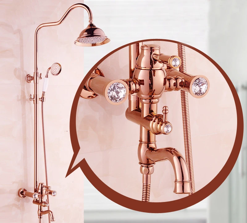 Смеситель для ванной комнаты смеситель душа с золотой отделкой роскошный