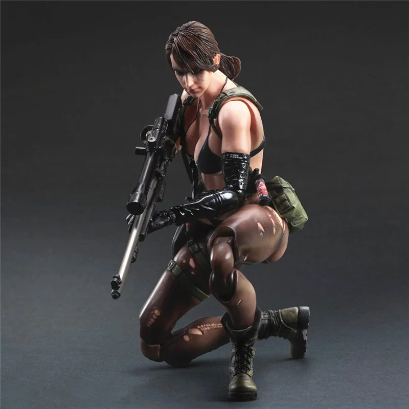 

[Funny] Original box 25cm Play Arts Kai 1/6 scale Metal Gear Solid 5 The Phantom Pain Quiet Venom Snake PA PVC Action Figure