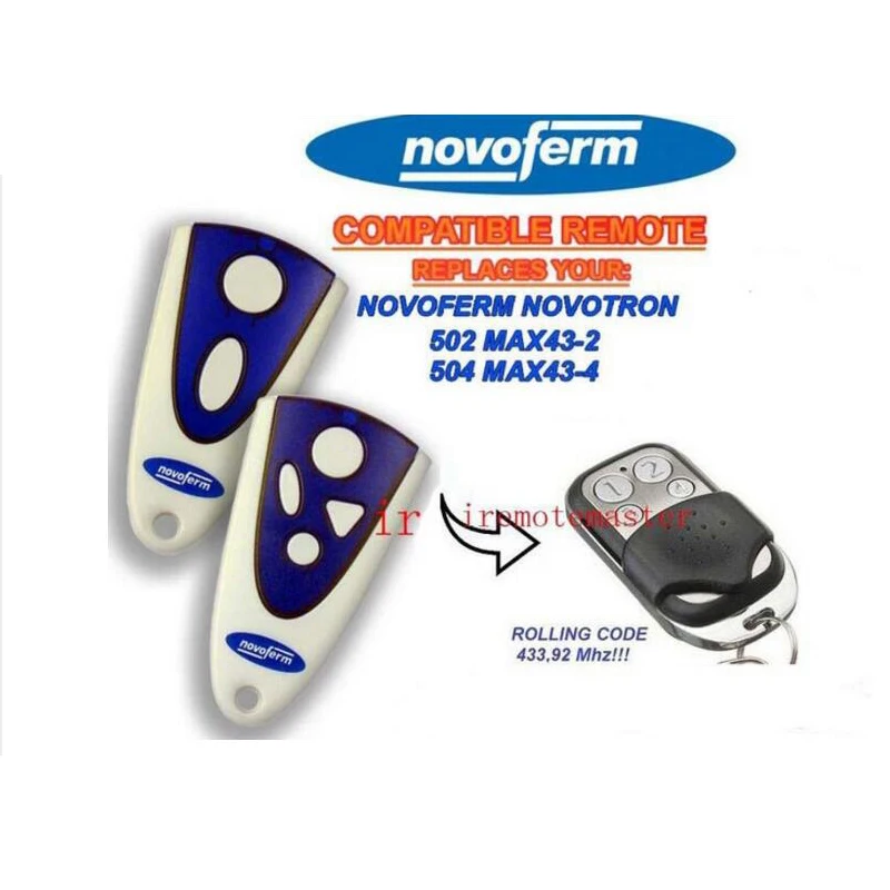 2020 Новый NOVOFERM NOVOTRON 502 MAX43 2 504 4 запасной пульт дистанционного 433 92 МГц двери гаража