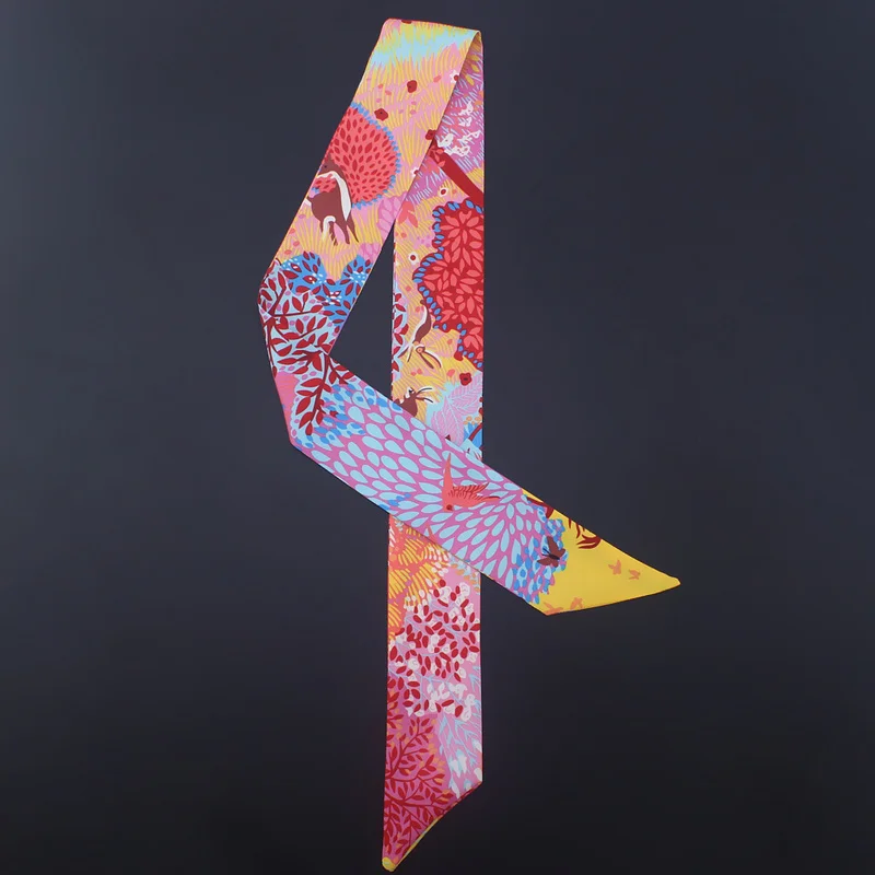 Женский длинный узкий шарф модный женский с принтом оленя сумки ленты галстук