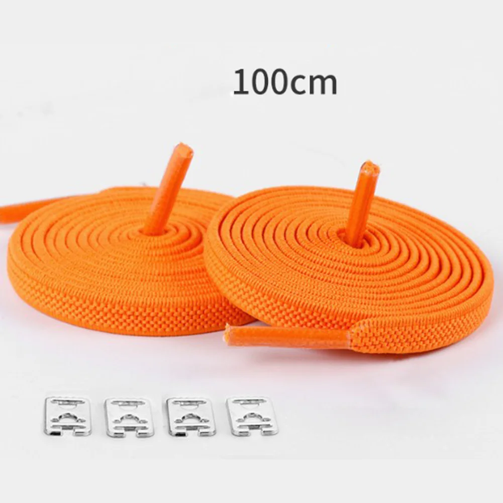 1Pair 100CM No Tie Lazy ShoeLaces Elastic Rubber Shoes Lace Sneaker Children Safe Elastic Lacets Elastique Chaussure