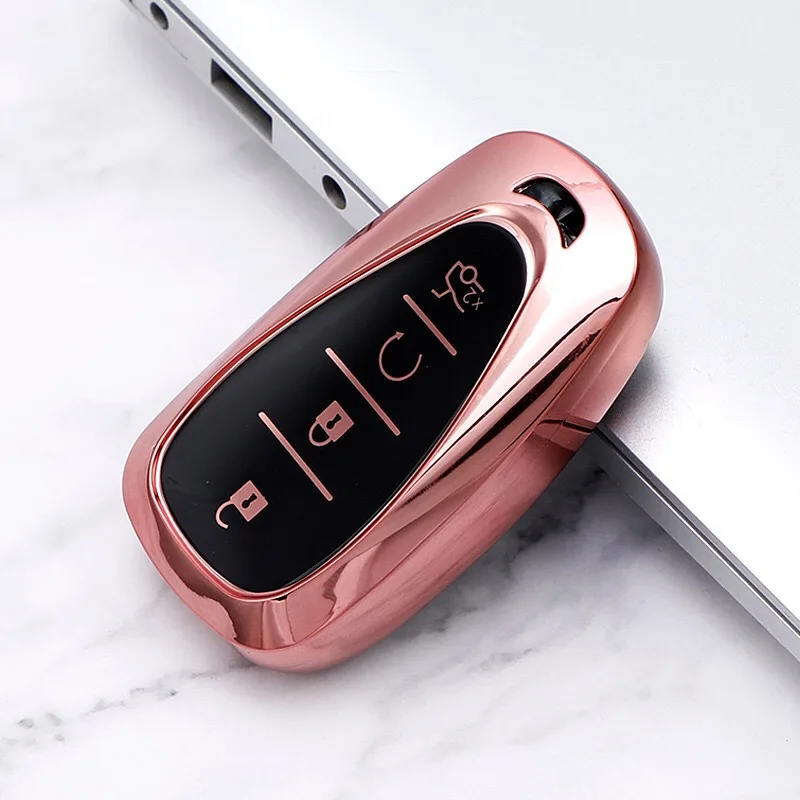 

Soft TPU Smart Car Key Case Full Cover For Chevrolet Bolt Cruze Malibu Camaro 2016-2019 Auto Accessories