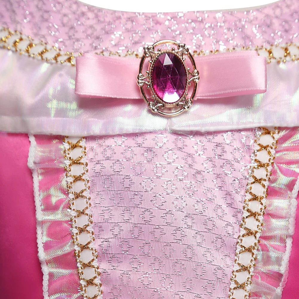 

Cosplay Birthday Girls Kids Dressing Up Children Sleeping Beauty Princess Dress Polyester Gift Costume Halloween Cute