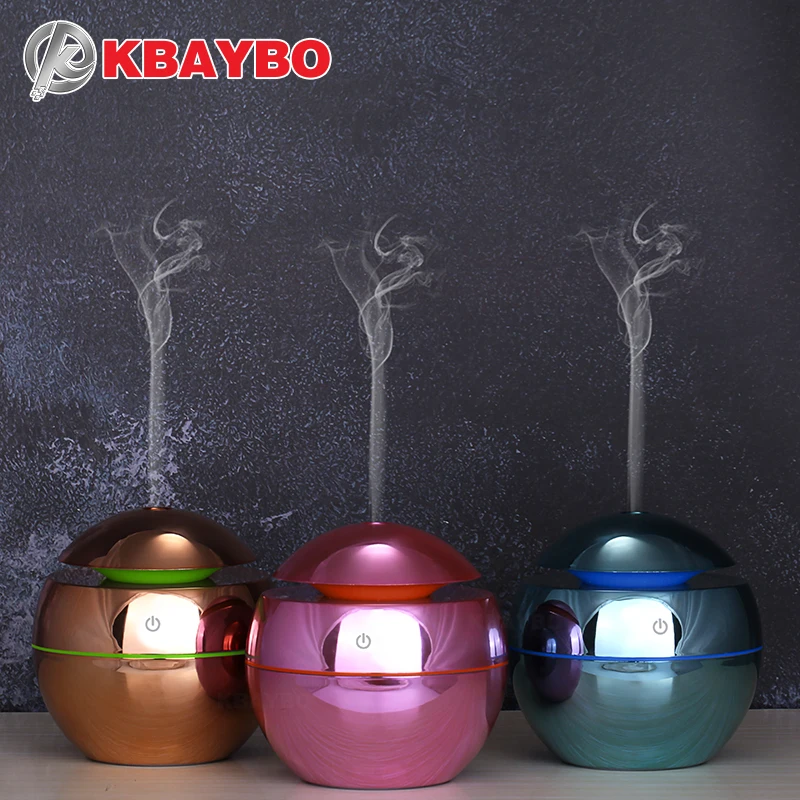 

KBAYBO NEW 130ml USB Ultrasonic Air Humidifier Diffusers Aromatherapy Essential Oil Diffuser Humidifier Plating for Home Office