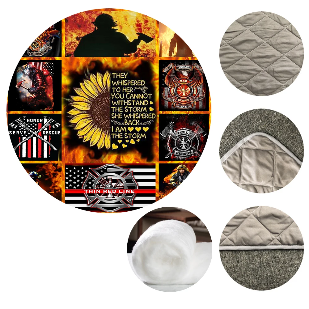 

Letter Style Firemen Sunflower Theme Quilt Blanket Throw Soft Warm Cotton All Season Quilt for Kids Adult Droppshiping