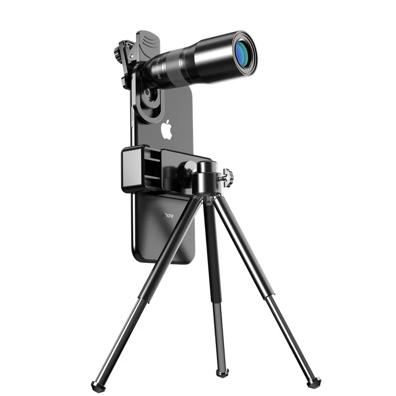 

25X Single HD Telescope Zoom Lens Monocular Mobile Phone Camera Lens for IPhone Samsung Smartphones for Camping Hunting Sports
