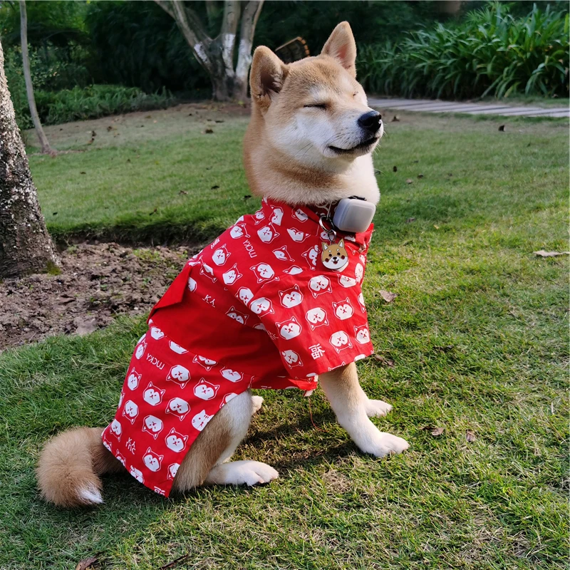 Одежда для собак японское кимоно костюмы наборы корги Сиба-ину пудель