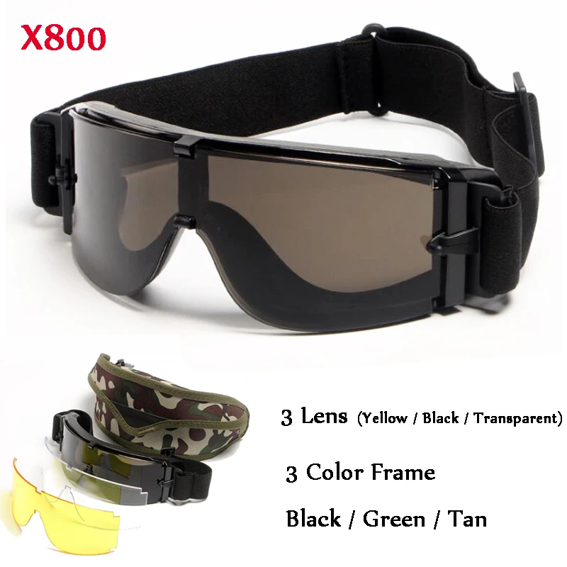 Тактические армейские очки USMC X800 спортивные для страйкбола пейнтбола уличные