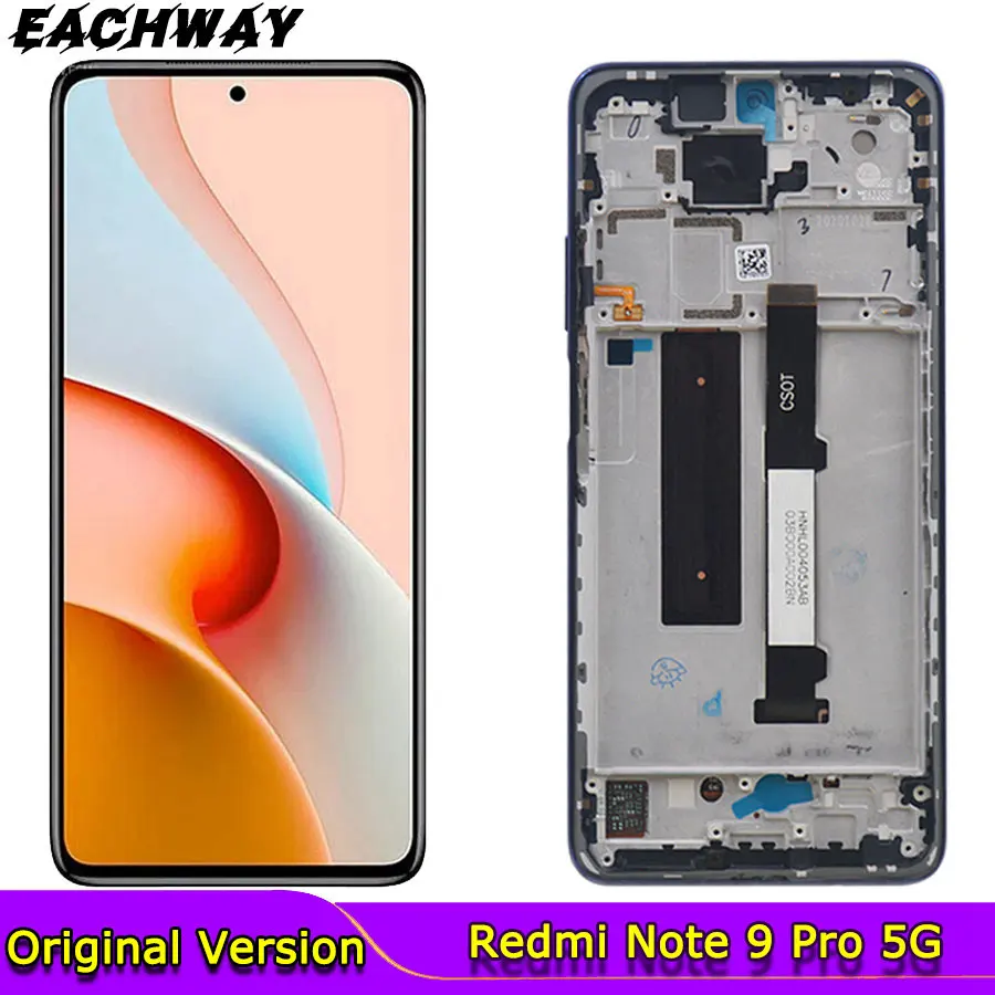 Оригинальный чехол для Xiaomi Redmi Note 9 Pro 5G ЖК M2007J17C дисплей сенсорный экран