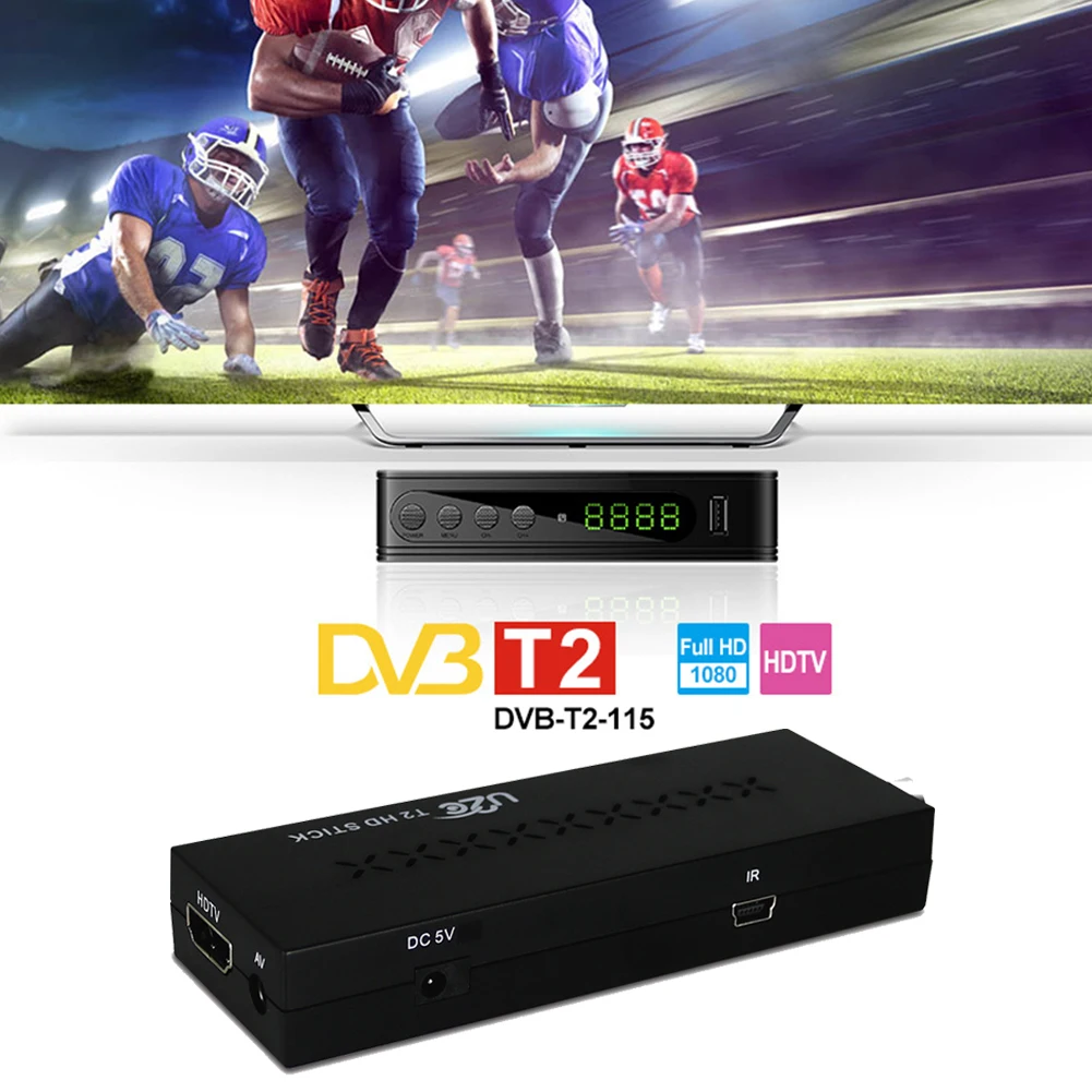 DVB T2 Мини ТВ-приставка эфирный ресивер домашний HD &quotумные&quot палочки стабильный