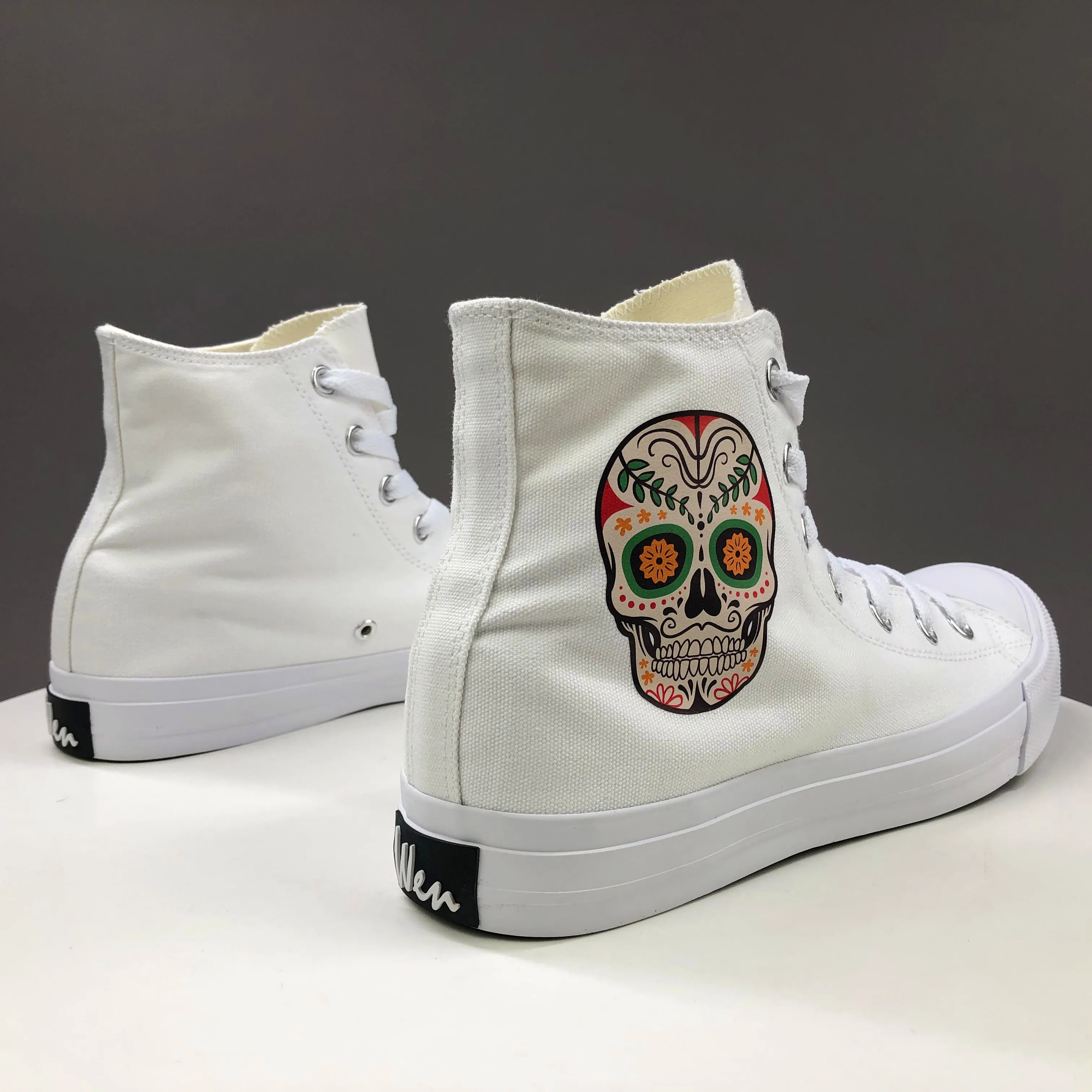 Вэнь дизайн красочный мексиканский стиль череп тату белый черный мужчины