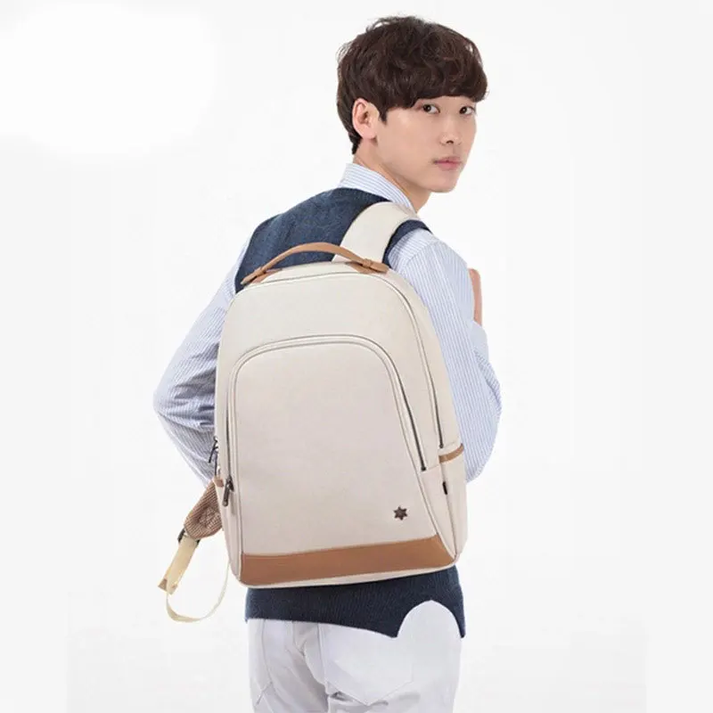 

New South Korean brand men's laptop backpack male tide Korean students travel back schoolbag