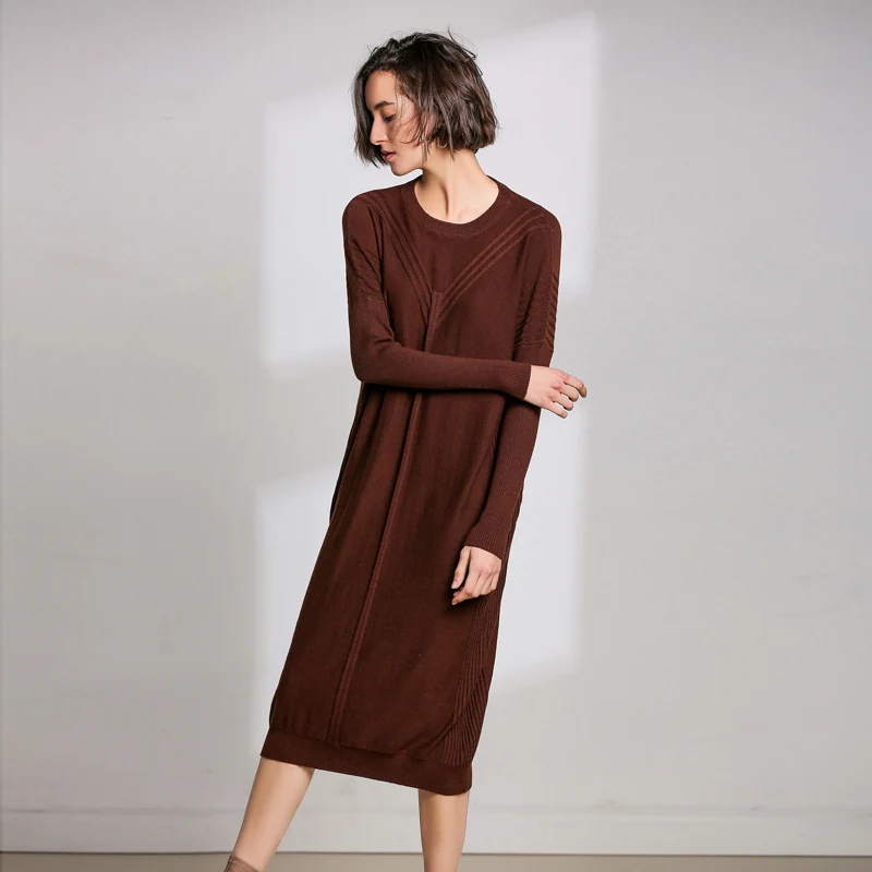 Женская трикотажная юбка-свитер ALKMENE19 свободный свитер большого размера с