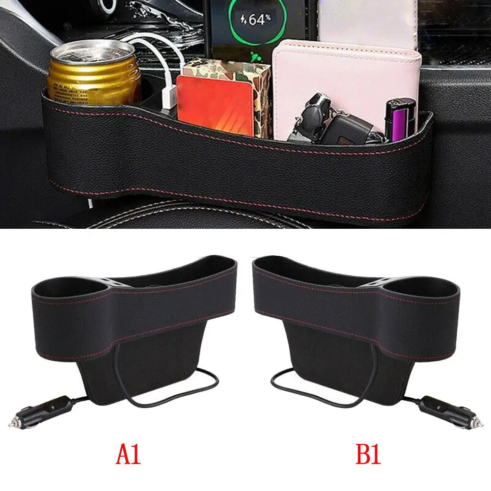 

Car Drink Holder Cup Holder Car Seat Gap Storage Box Crevice 27*8.2*6CM Left Universal Auto Car Black Cup Holder