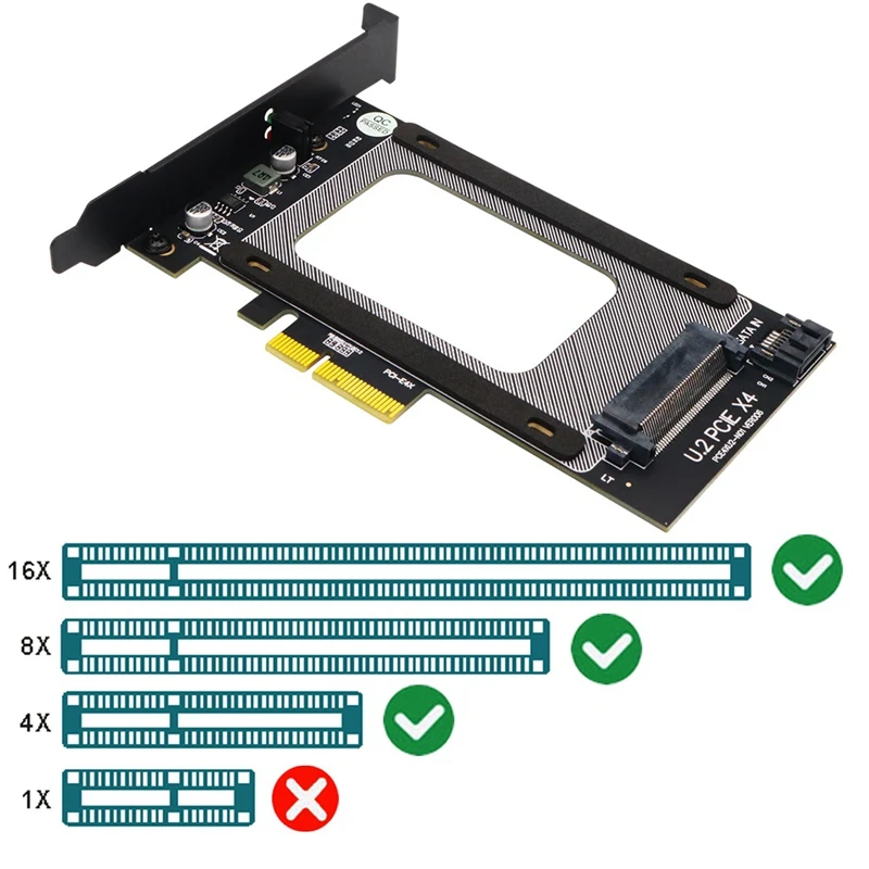 Адаптер PCI-E 3 0 4X к U.2 внешний адаптер PCIe SSD карте поддержка 2 5 дюйма SATA X4 переходной |