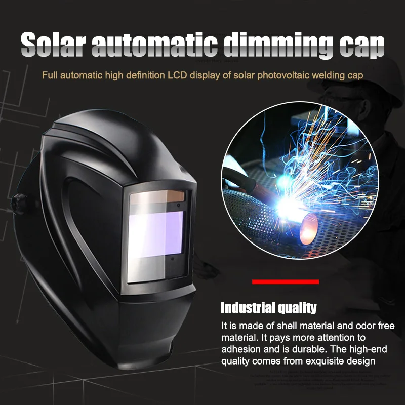 

Solar Automatic Dimming Welding Face Cover Protective Face Shield Large Window