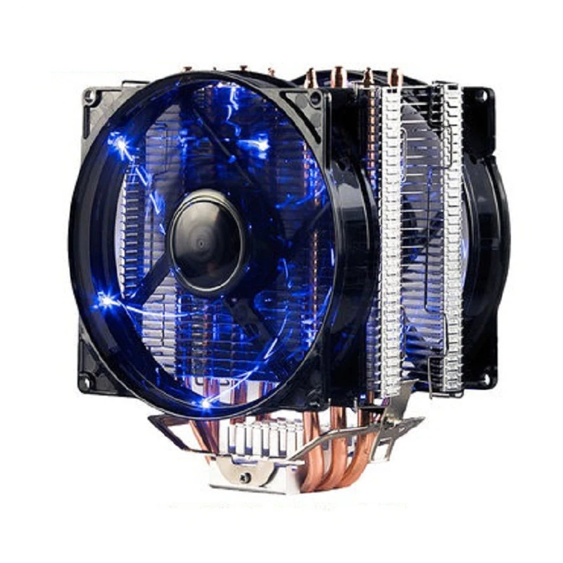 Pccooler X4 4 Heatpipe CPU кулер 120 мм синий светодиодный PWM тихий вентилятор для Intel 775 1155 1156