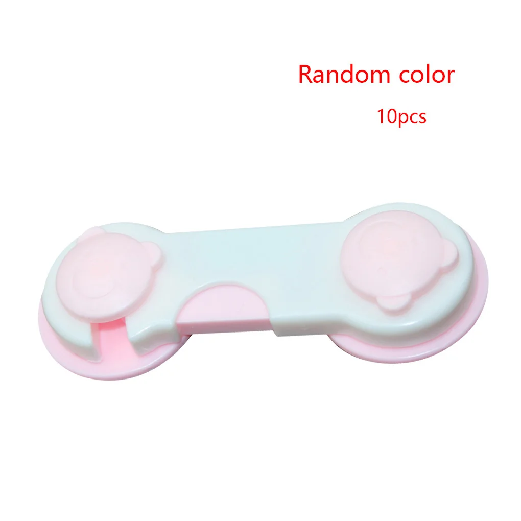 

Hot Sale 10PCS/Set Random Color Baby Doors Drawers Wardrobe Safety Locks Baby Children Protection Plastic Lock Kids Safe Lock