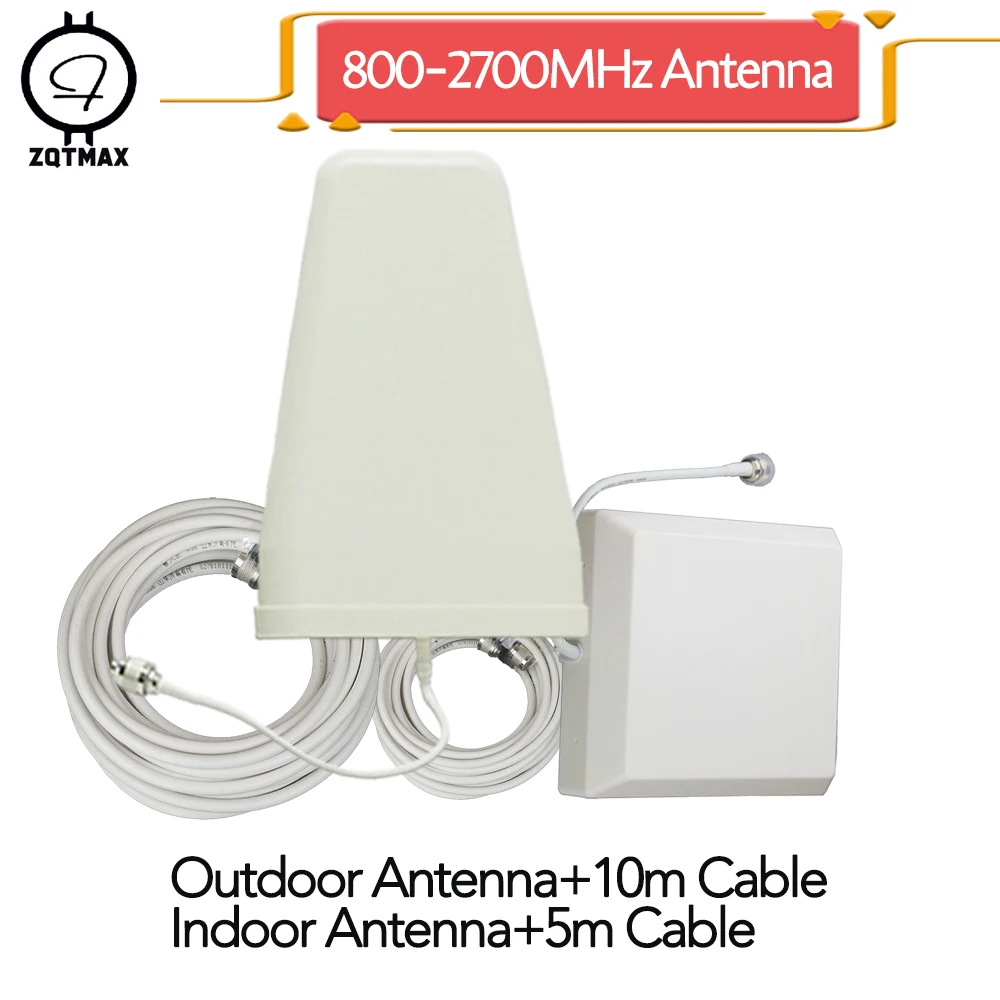 

ZQTMAX 2g 3g 4g mobile signal booster Antenna Accessories Set CDMA GSM DCS PCS WCDMA 3G 4G signal amplifier Log periodic antenna