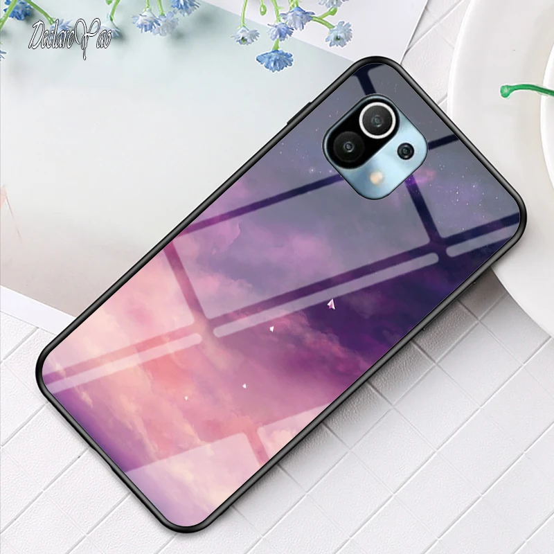 

11T Pro Cover DECLAREYAO Original Mirror Glass Hard Case For Xiaomi Mi 11T 11X 11i 11 Lite Ultra Case Cover Silicone Soft Frame