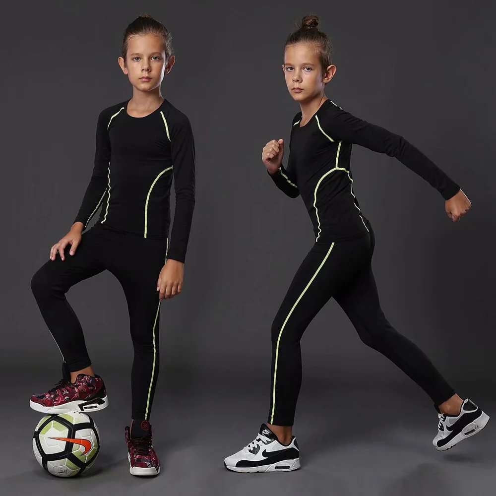 Детский спортивный компрессионный комплект из джерси и брюк для мальчиков