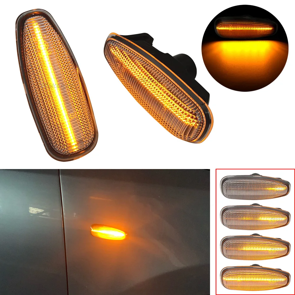 

2x Dynamic Side Marker LED Turn Signal Indicator Repeater Light For Kia cee'd Estate Rio III Hatchback Saloon Hyunda i30 Azera