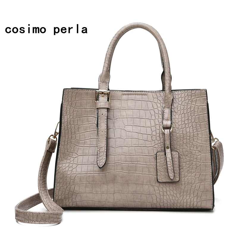 

Fashion Designer Square Tote Handbags PU Leather Alligator Shoulder Bag Crossbody Bags for Women