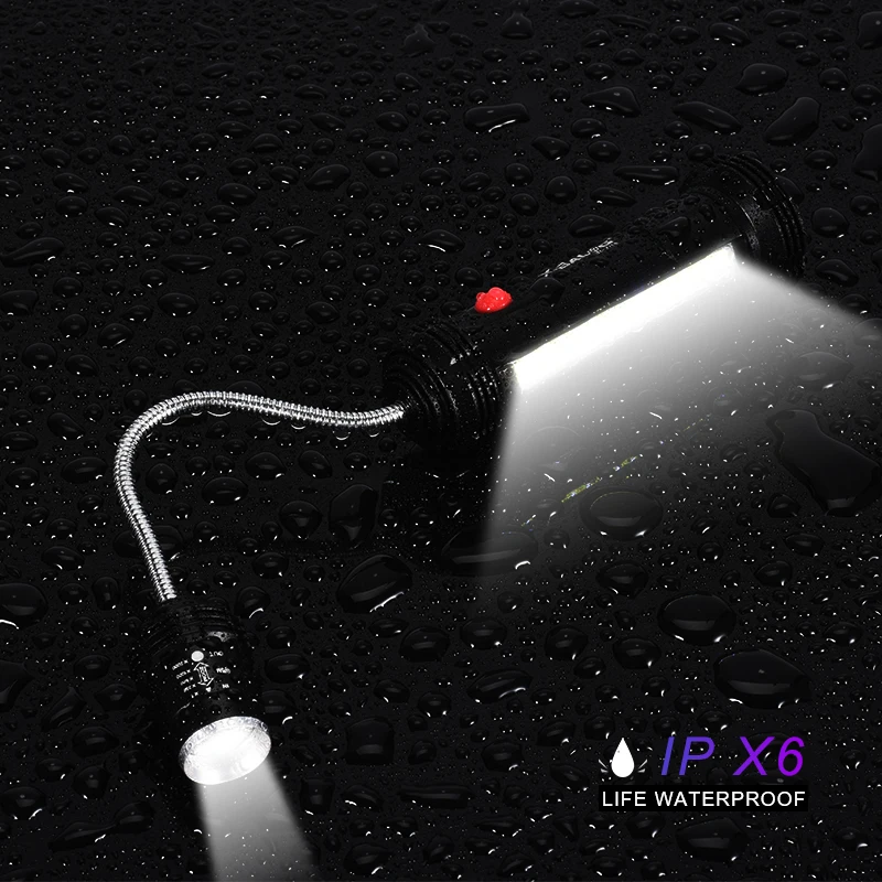 

COBA led work light T6 COB torch waterproof barbecue light usb rechargeable aluminum alloy grill light zoomable magnetic lantern