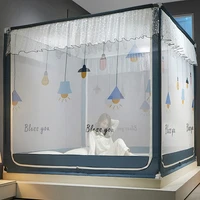 household mosquito net full bottom zipper anti fall free installation mosquito net princess bed moskitonetz bed decor bs50wz