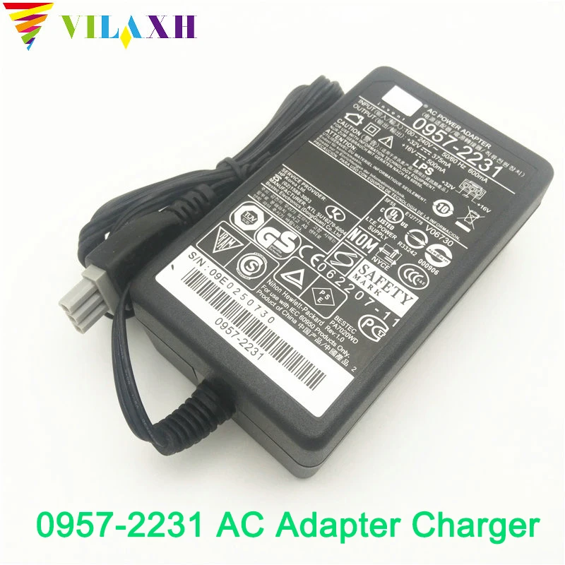 

Vilaxh 0957-2231 AC адаптер Зарядное устройство для HP Officejet D2460 F2185 F4175 F4180 C3140 C4480 принтер источник питания 100-240 В 50 Гц-60 Гц