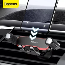 Baseus Horizontal Gravity Car Holder for Phone Air Vent Mount Stand Auto Car Mobil Support For iPhone 12/11/Xs/Xr Xiaomi Samsung