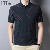 ltbw 5 colour new fashion polo shirt men cotton lapel collar t shirt formal office casual business short sleeve t shirt